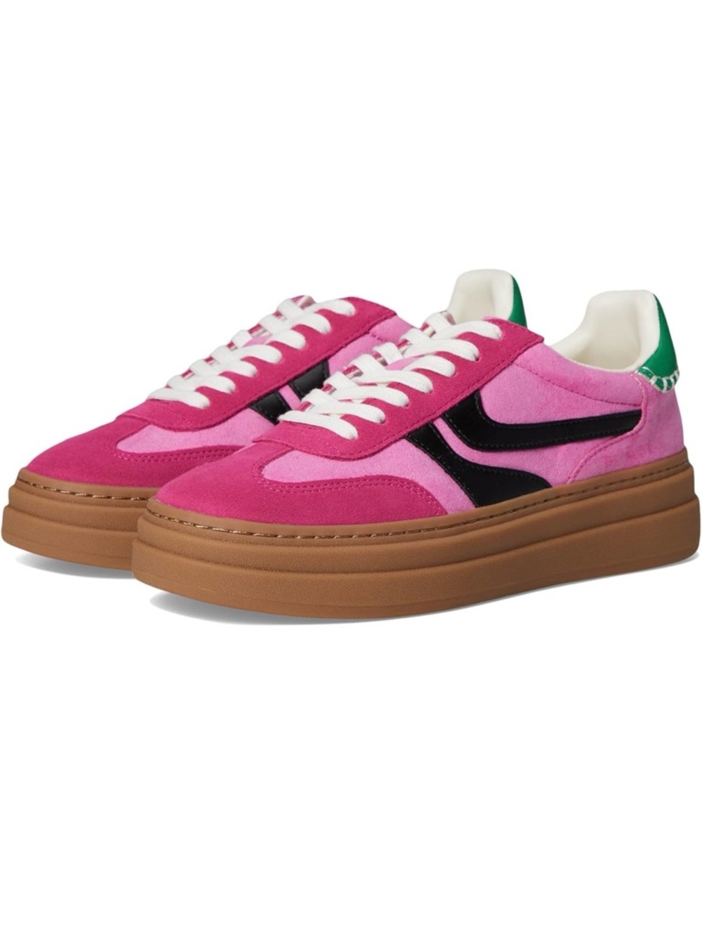 Women’s Pink Suede Platform Sneakers